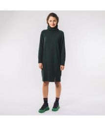 LACOSTE(ラコステ)/ミドルゲージタートルネックニットドレス/ダークグリーン