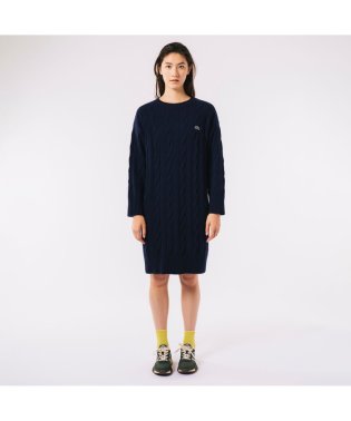 LACOSTE/ビッグケーブルニットドレス/505500516