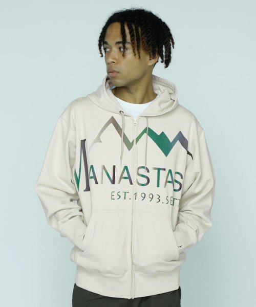 MANASTASH(マナスタッシュ)/MANASTASH/マナスタッシュ/LARGE LOGO FULL ZIP HOODIE/ホワイト