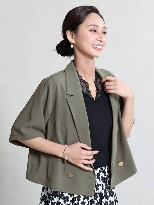 ハーフスリーブテーラードジャケット 