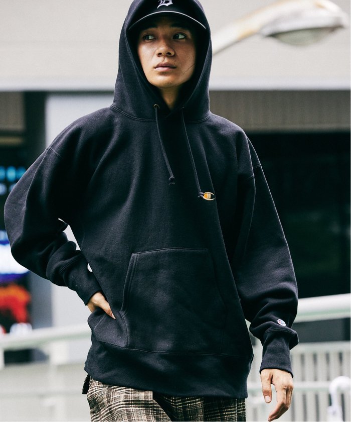 Champion×JS プルオーバーパーカー Back Print/別注