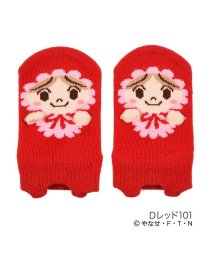 Anpanman/福助 公式 靴下 スニーカー丈 ベビー それいけ！アンパンマン ばいきんまん ドキンちゃん しょくぱんまん チーズ 滑り止め付 1872－3U8<br>幼児 赤/505502931