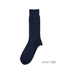 manzoku/福助 公式 靴下 クルー丈 メンズ 満足 365日快適調温 チェック柄 靴下内温度調節 くちゴムゆったり 消臭  33738W<br>紳士 男性 フクスケ fu/505502959