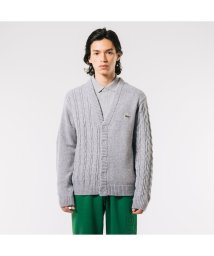 LACOSTE Mens(ラコステ　メンズ)/アシンメトリーVネックカーディガン/グレー