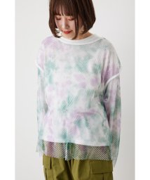 RODEO CROWNS WIDE BOWL(ロデオクラウンズワイドボウル)/L/S メッシュトップスセット/柄GRN5