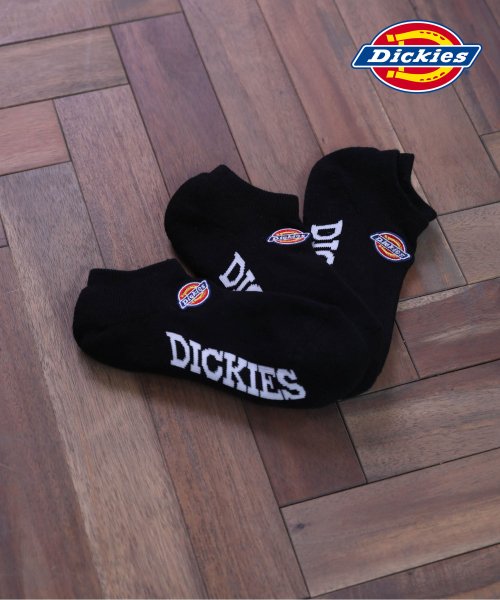 Dickies(Dickies)/【DICKIES/ディッキーズ】ロゴ刺繍 くるぶしソックス(3足セット)/ブラック