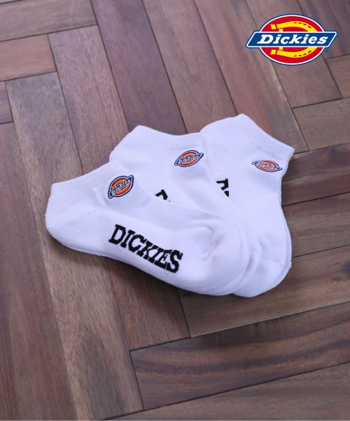 Dickies(Dickies)/【DICKIES/ディッキーズ】ロゴ刺繍 くるぶしソックス(3足セット)/ホワイト