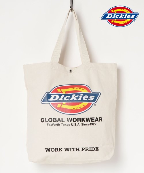 Dickies(Dickies)/【DICKIES/ディッキーズ】ロゴアートワークプリント キャンバストートバッグ/オフホワイト