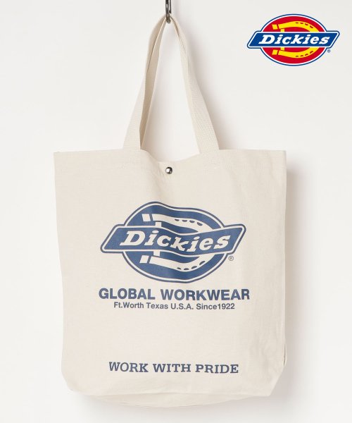 Dickies(Dickies)/【DICKIES/ディッキーズ】ロゴアートワークプリント キャンバストートバッグ/ネイビー