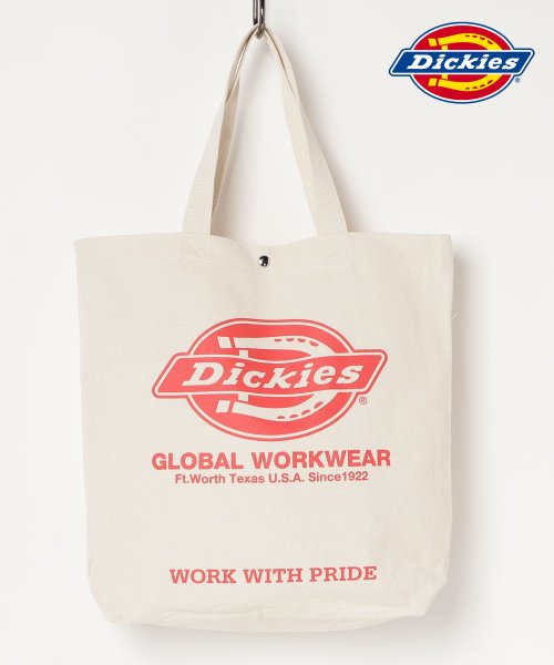 Dickies(Dickies)/【DICKIES/ディッキーズ】ロゴアートワークプリント キャンバストートバッグ/レッド