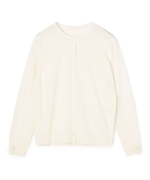 スーパーエクストラファインウール クルーネックカーディガン 