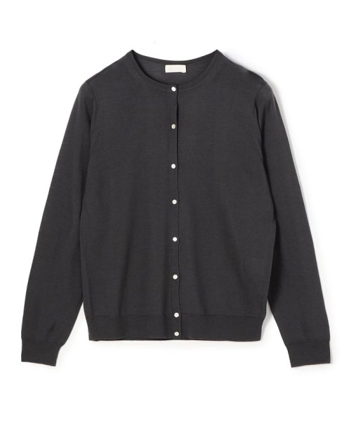 スーパーエクストラファインウール クルーネックカーディガン 