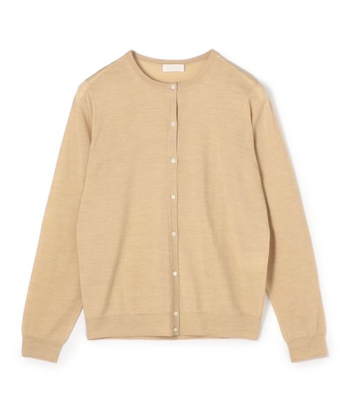 スーパーエクストラファインウール クルーネックカーディガン 