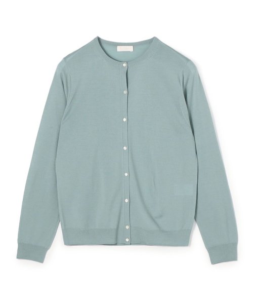 スーパーエクストラファインウール クルーネックカーディガン 