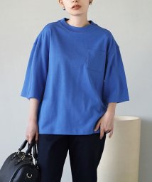 zootie(ズーティー)/シミヘン加工 フレンチバスクシャツ［半袖］/ブルー系1