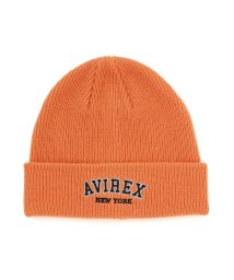 AVIREX(AVIREX)/LOGO WATCH CAP / ロゴ ワッチ キャップ / ビーニー / AVIREX / アヴィレックス/オレンジ