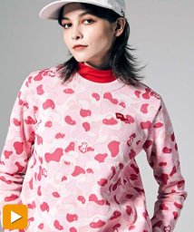 Munsingwear(マンシングウェア)/【セットアップ対応商品】【ENVOY｜3Colors Penguin logo】ゴルフコースカモフラジャカードセーター【アウトレット】/ピンク