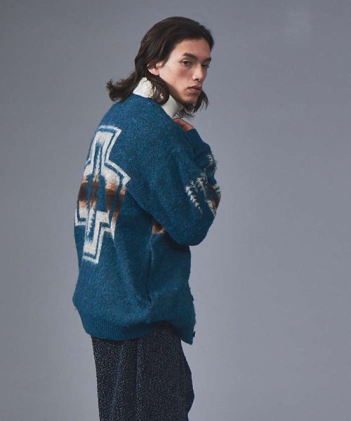 【PENDLETON /ペンドルトン】シャギーニットVカーディガン/ユニセックス モデル：H177 B90 W72 H92 PENDLETON ハーディング ペンドルトン