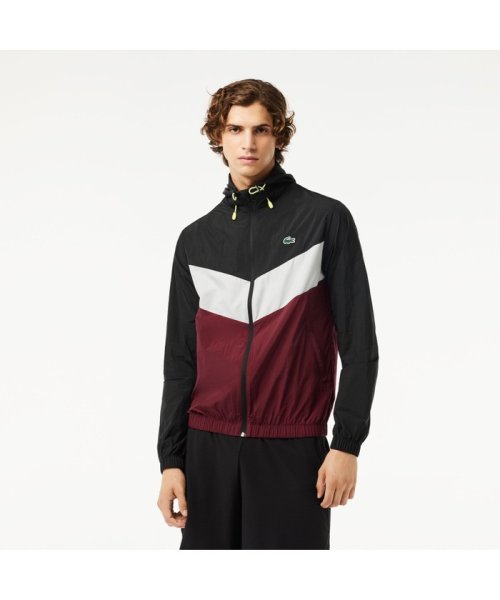 LACOSTESPORTS MENS(ラコステスポーツ　メンズ)/パッカブルダイヤリップストップジャケット/ブラック