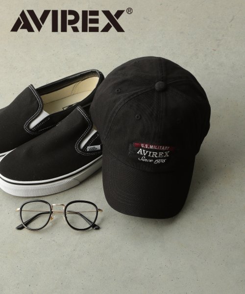 AVIREX(AVIREX)/AVIREX TWILL LOW CAP B/ﾌﾞﾗｯｸ