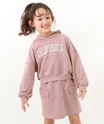 devirock/スウェットパーカー&スカート セットアップ(インパンツ付き) 子供服 キッズ 女の子 セットアップ オールインワン 裏毛 吸汗/505499287