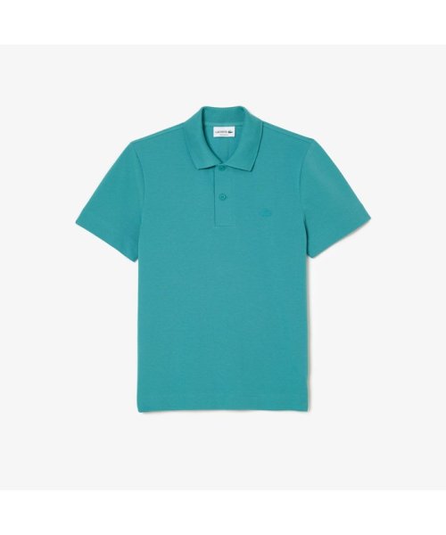 LACOSTE Mens(ラコステ　メンズ)/オーガニックコットン ワントーンストレッチ鹿の子ポロシャツ/カリビアンブルー