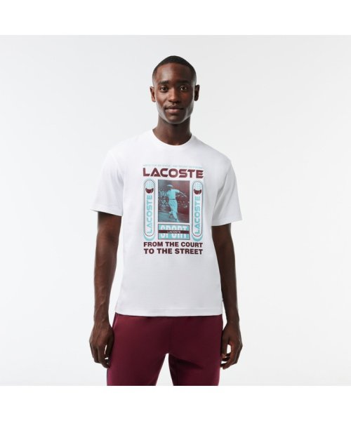 LACOSTE Mens(ラコステ　メンズ)/ルネ・ラコステ グラフィックプリントTシャツ/ホワイト