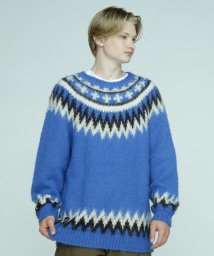 MANASTASH(マナスタッシュ)/MANASTASH/マナスタッシュ/ABERDEEN SWEATER NORDIC/ライトブルー3