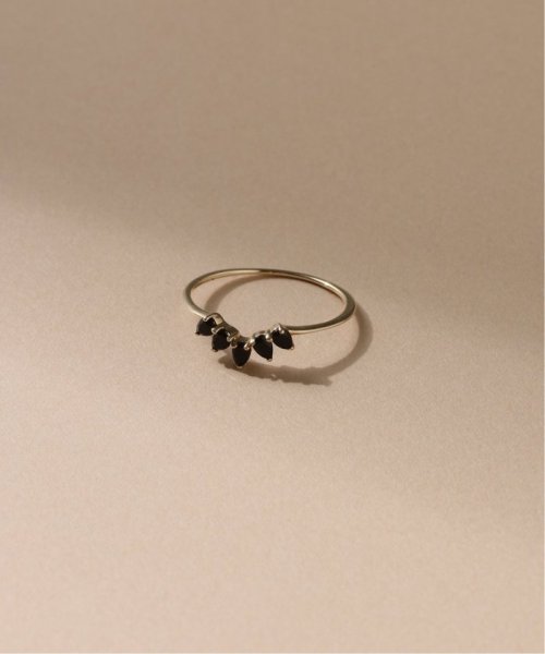 オニキスペアシェイプ5ピースリング K10 