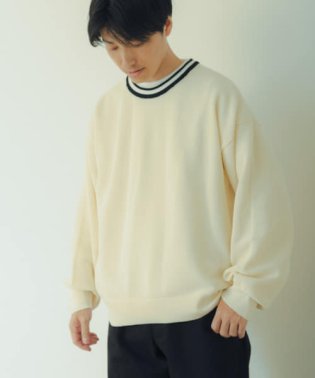 ITEMS URBANRESEARCH/衿ライン メッシュクルーネック プルオーバー/505507549