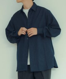 ITEMS URBANRESEARCH(アイテムズアーバンリサーチ（メンズ）)/ウールタッチストレッチ レギュラーカラーシャツ/NVY