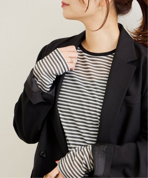 追加予約4》クルーネックシアーロングTシャツ(505507636) ジャーナルスタンダード(JOURNAL STANDARD) MAGASEEK 23区 R 定価38000円 黒 綿 ジャケット M 手洗い可 1度着用