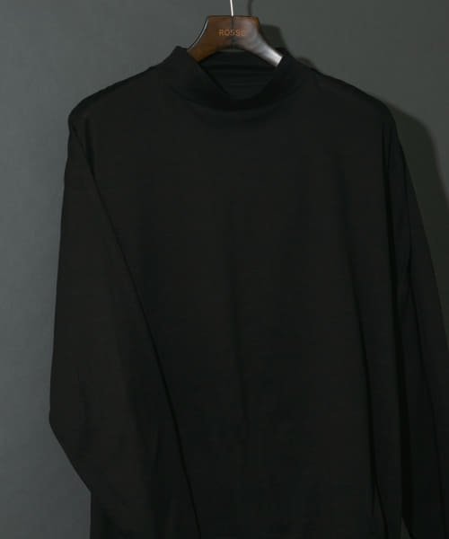 URBAN RESEARCH ROSSO(URBAN　RESEARCH　ROSSO（MEN）)/『XLサイズあり』JAPAN FABRICロングスリーブモックTシャツ/BLACK