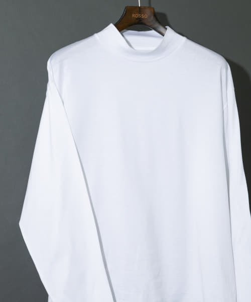 URBAN RESEARCH ROSSO(URBAN　RESEARCH　ROSSO（MEN）)/『XLサイズあり』JAPAN FABRICロングスリーブモックTシャツ/WHITE