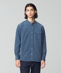 J.PRESS MENS(J．プレス　メンズ)/Ｗフェイス キャラメルコールバンドカラー シャツ/サックスブルー系