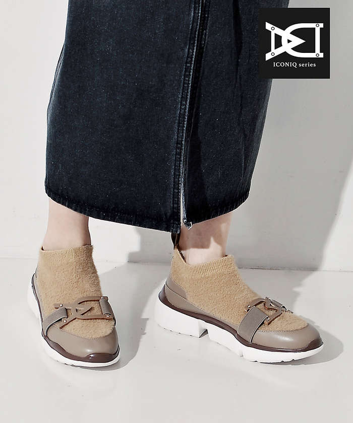 AuBANNISTER 【アイコニックシリーズ】ニットスニーカー グレージュ M AuBANNISTER 【アイコニックシリーズ】ニットスニーカー グレージュ M