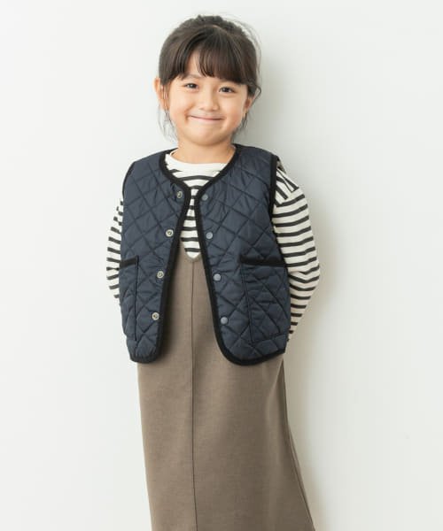 URBAN RESEARCH DOORS（Kids）(アーバンリサーチドアーズ（キッズ）)/リバーシブルキルトベスト(KIDS)/NVY×BK