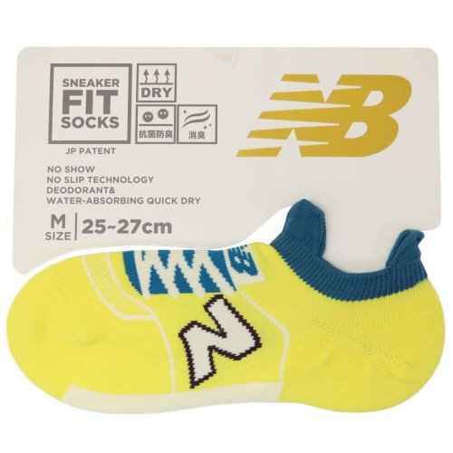 cinemacollection(シネマコレクション)/ニューバランス メンズスニーカーソックス M 男性用靴下 イエロー new balance シン NB エヌビー/その他