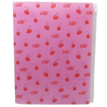 cinemacollection/ポケットファイル Cherry Coke ジップファスナー付 6ポケット A4 クリアファイル チェリー グッズ キャラクター プ /505511376