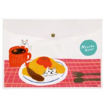 cinemacollection/にゃんこ日和 書類ケース フラットケース 洋食屋 オムライス 新学期準備文具 プレゼント 男の子 女の子 ギフト /505515730