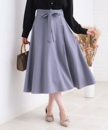 Couture Brooch/【通勤、オフィスにもおすすめ】リボン付きパール調フレアースカート/505516459