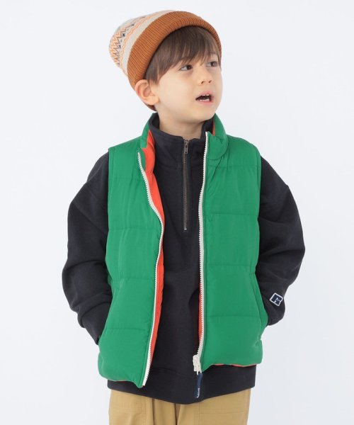 SHIPS KIDS(シップスキッズ)/SHIPS KIDS:100～130cm / リサイクル ダウン ベスト/グリーン