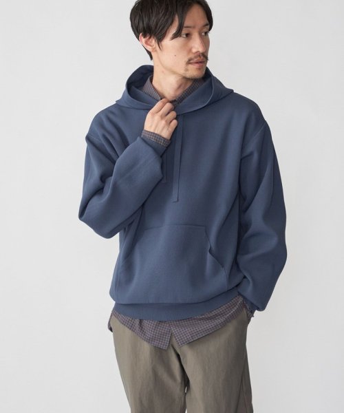 SHIPS MEN(シップス　メン)/*SHIPS:〈手洗い可能〉リラックスフィット ミラノリブ ニット パーカー/ブルー系