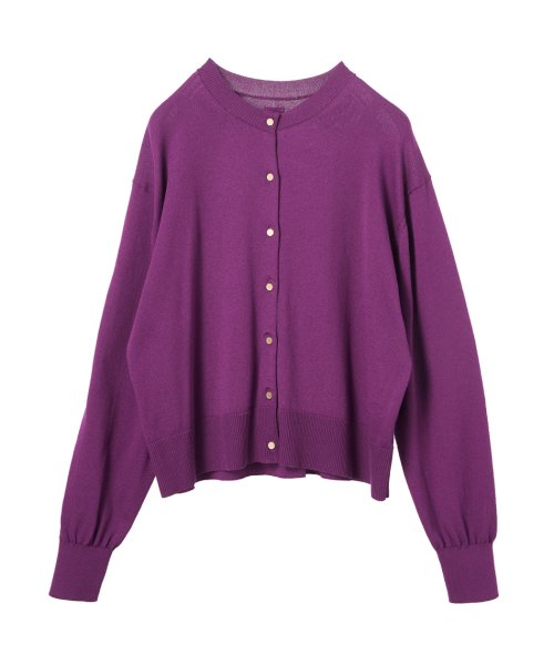 MICA&DEAL(マイカアンドディール)/short cardigan/PURPLE