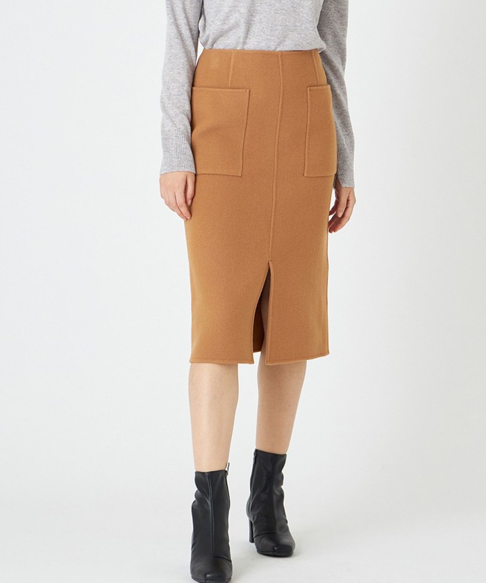 BEIGE THOUIN / Iラインスカート CAMEL 2 BEIGE THOUIN / Iラインスカート CAMEL 2