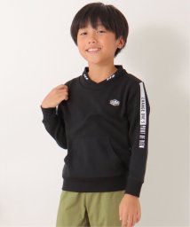 ikka kids(イッカ　キッズ)/チビハイネック袖ロゴトレーナー（120〜160cm）/ブラック