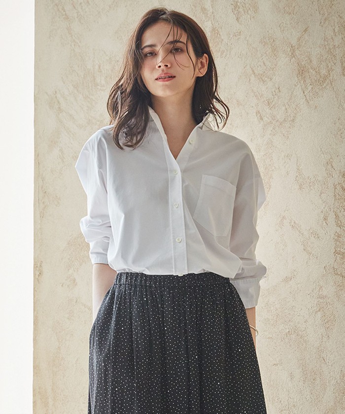 ブラウス シャツ 「SLOW/一部店舗限定」コットンオックス シャツ レディース 23区｜【SLOW/一部店舗限定】コットンオックス シャツ | Rakuten