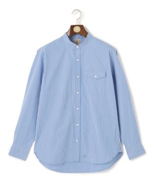 J.PRESS MENS/パッチフラップ マルチストライプ バンドカラーシャツ/505519738