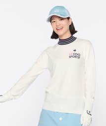 le coq sportif GOLF (ルコックスポルティフ（ゴルフ）)/襟ボーダーハイネックセーター/ホワイト