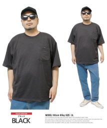 one colors(ワンカラーズ)/半袖 Tシャツ メンズ 大きいサイズ 快適 ストレッチ 吸汗速乾 ドライ ポケット付き 柔らか素材 無地 クルーネック カットソー 吸水速乾 半袖Tシャツ 黒 /ブラック